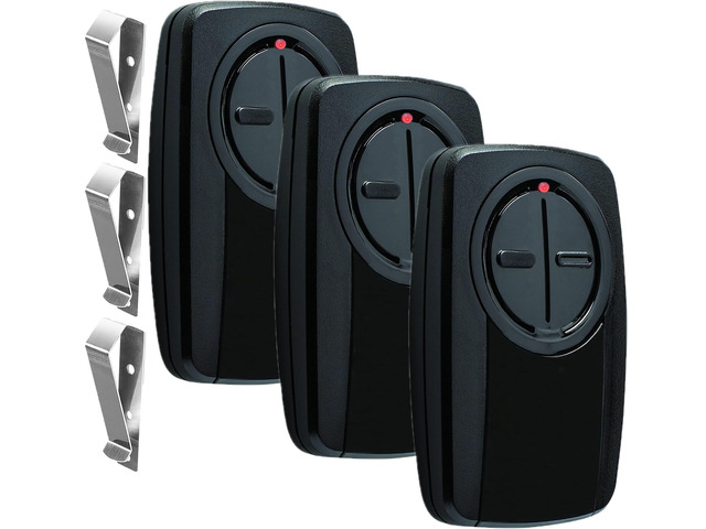380UT Chamberlain klik5u-bk2 klik3u-bk Universal Garage Door Opener RemoteBlack380ut/375ut 3PC