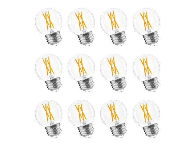 E26 G16.5 Globe LED Edison Bulb, 60W Equivalent, 2700K Warm White Round Globe Bulbs, 6W 600LM, 90+ CRI, Chandeliers, Ceiling Fan, Vanity & Pendant...