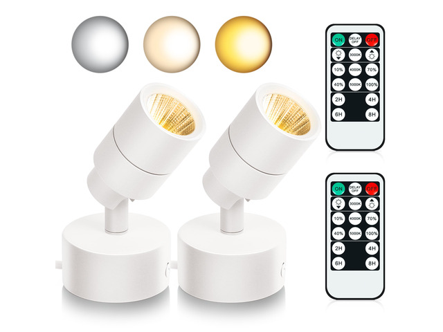 2-Pack Spot Lights Indoor, 5W Plants Uplighting Indoor with Remote Control Uplights Indoor with 3-CCT, Timer & Dimmable, Floor Accent Light for...