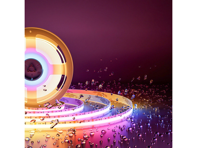 RGB Smart IC COB LED Strip Light IP65 Waterproof Addressable 24ft/7.5m,720LEDs/m UL-Listed 24V Chasing Color Strip Light Color Changing Flexible...