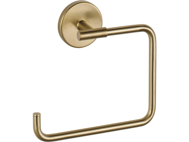 Hand Towel Holder Square Champagne Bronze Ring for Hanging Towels in Kitchen, Bathroom Trinsic Accessories