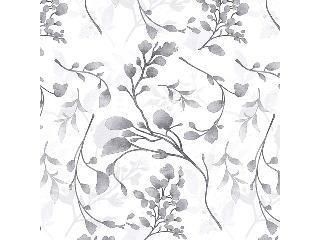 Gray Floral Peel and Stick Wallpaper Floral Contact Paper 17.7 in Ã—590.5 in Peel and Stick Wall Paper for Bathroom Removable Wallpaper Self...
