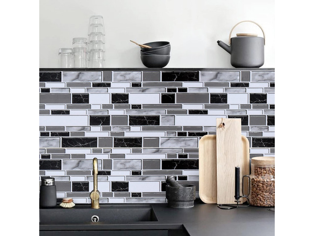 Peel and Stick Backsplash Wallpaper Kitchen Backsplash Wallpaper 17.7inch x 393.7inch Tile Contact Paper Kitchen Peel and Stick Countertops...