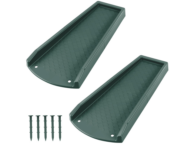 Splash Blocks for Gutters Downspouts, 24' Downspout Extensions for Rain Water Drainage, Thickened Gutter Splash Guard with Fixing Piles(2 Pack, Green)