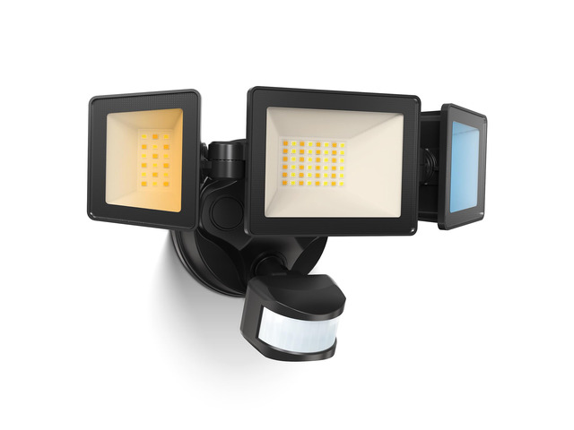 Motion Sensor Outdoor Lights, 40W 4000LM Flood Lights Outdoor 120V 3CCT 3000K/4000K/6500K 3 Modes(Auto/Dusk to Dawn/On Time) Hardwired(Not Solar)...