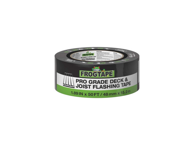 Pro Grade Deck and Joist Flashing Tape - 2 Inch Width (1.89 in. x 50 ft) - All Weather & UV Resistant Linerless Tape for Decking, Wood, Beams with...