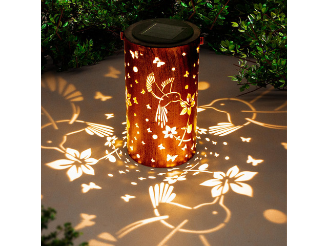Birthday Gifts for Women, Solar Lanterns, Hummingbirds, 1 Pack Solar Lanterns Outdoor Waterproof, Metal Hanging Lights, IP65 Waterproof, LED...
