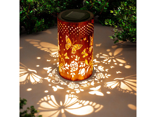 Birthday Gifts for Women, Solar Lanterns, Butterfly, 1 Pack Solar Lanterns Outdoor Waterproof, Metal Hanging Lights, IP65 Waterproof, LED...