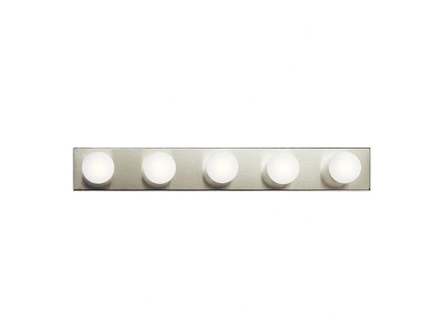5-Light Vanity Light, Brushed Nickel Linear vanity light for bathroom mirrors and powder rooms (2' x 30' x 4.25'), 625NI - Vanity Lighting Fixtures