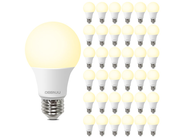 36 Pack A19 LED Light Bulbs 60W Equivalent, Soft White 2700K, 800 Lumens, E26 Base, Non-Dimmable, 8W Energy Efficient Warm LED Bulbs for Home Lighting