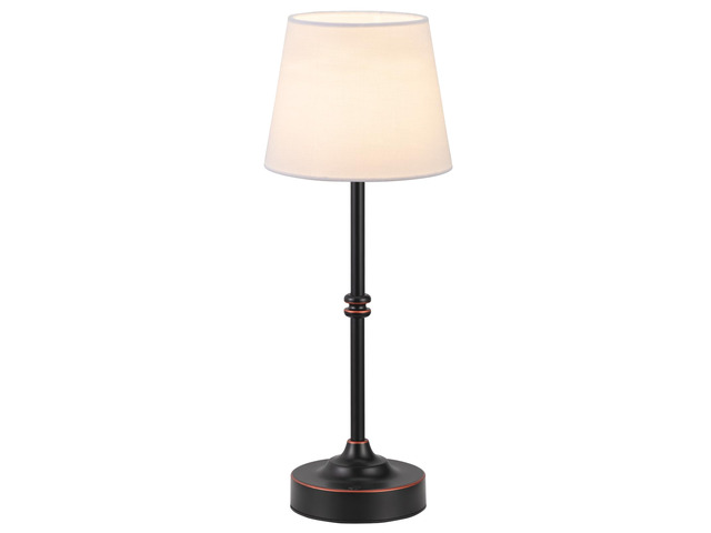 Rechargeable Cordless Table Lamp Antique Black - 1 Pack 4000mAh Battery Operated Lamp, 3000K Warm Light, Touch Control Stepless Dimming, for...
