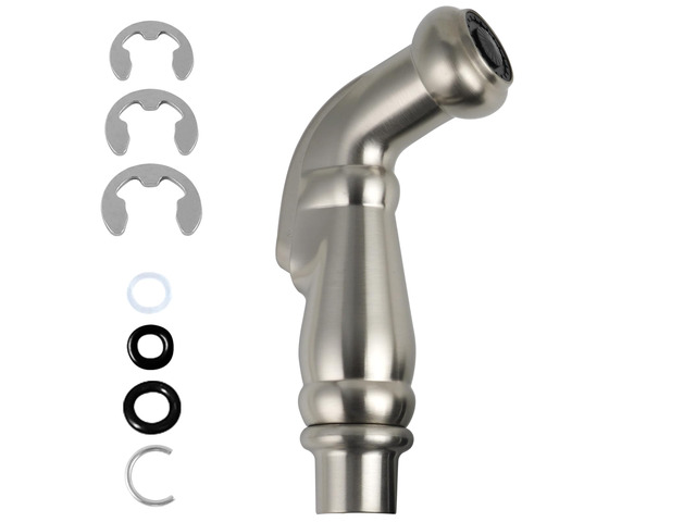 Universal Sink Sprayer Attachment for Kitchen Faucet, Brushed Nickel NSF/ANSI/CAN 372 Certified, Kitchen Side Sprayer Head Compatible with Delta,...