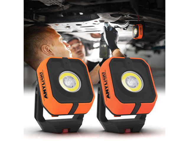Work Light, Magnetic Rechargeable Light with 4 Modes, 150°Rotation 1200LM Waterproof Portable Light with 360° Rotating Hook for Emergency Car...