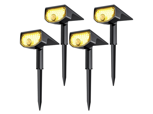 Solar Motion Sensor Outdoor Lights,Solar Lights Outdoor Waterproof IP68/30 LED/3 Modes,Solar Powered Spotlights,Landscape Lighting for Yard and...