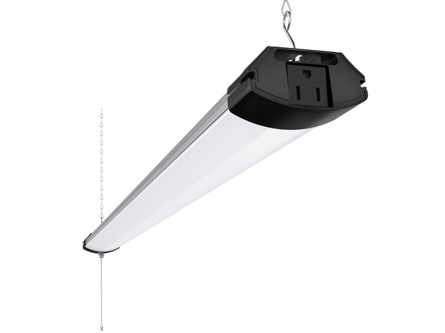 BS84 LED Shop Lights 4FT for Workshop, 84W 10000LM 6500K, 1 Pack 4FT for Garage Basement Workbench, Hanging or Flush Mount, Linkable to 3, with...
