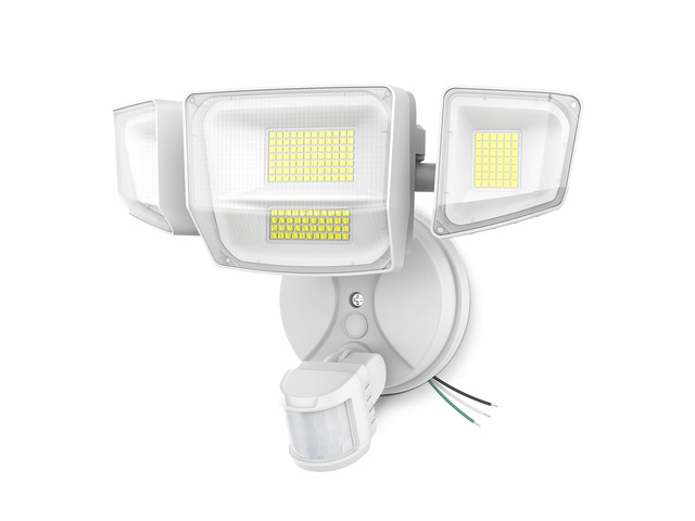 90W 10000LM LED Motion Sensor Outdoor Lights, 4-Head Dusk to Dawn Outdoor Lighting, Hardwired Flood Lights, IP66 Waterproof 6500K Security...