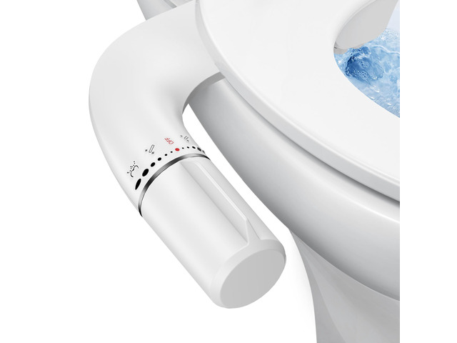 Bidet Attachment for Existing Toilet Seats, Ultra-Slim, Non Electric, Dual Nozzle, Rear & Feminine Wash, Fresh Cold Water Sprayer, Badays Bedets...