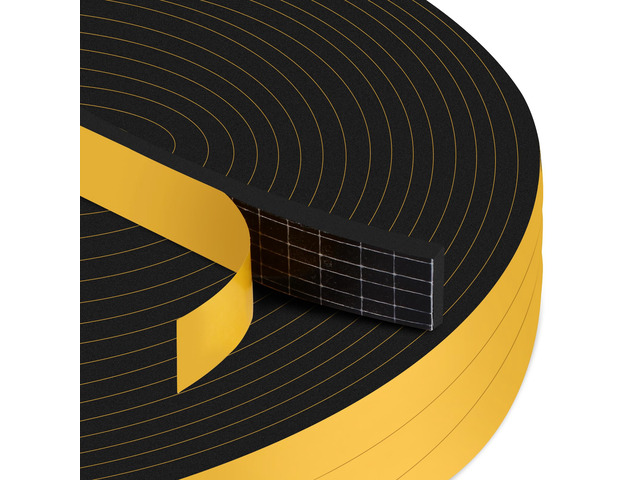 50Ft Door Weather Stripping, (1/2in x 1/8in), Strong Adhesive, Sound Proof, Door Insulation, Weatherproof Foam Tape for Doors, Weatherstripping for...