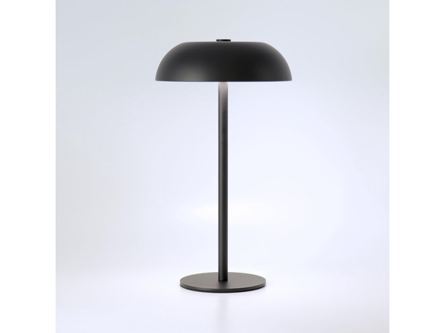 Cordless 11' Mushroom Table Lamp with Dimmable 3 Color, 5200mAh, Black Adjustable Height, Portable, Easy to Assemble, Metal Structure,...