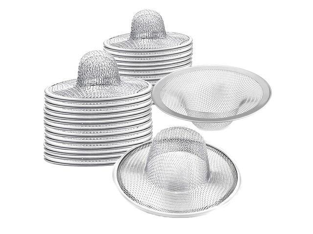 40 pcs Heavy Duty Stainless Steel Slop Basket Filter Trap, 2.75' Top / 1' Mesh Metal Sink Strainer,Perfect for Kitchen Sink/Bathroom Bathtub Wash...