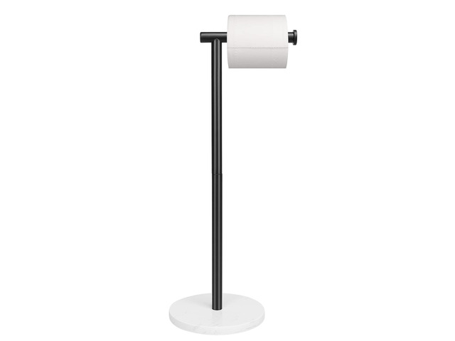 Bath Toilet Paper Holder Stand- Modern Tissue Roll Holder Standing with Balanced Base, Rustproof Toilet Roll Holder for Bathroom/Kitchen Countertop...