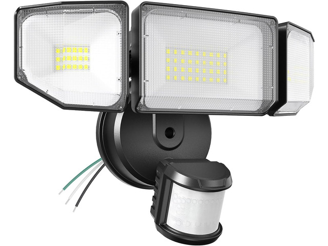 85W Motion Sensor Outdoor Light, 8500LM Ultra-Bright LED Security Light with 3 Adjustable Heads, IP65 Waterproof Dusk to Dawn Flood Light for...