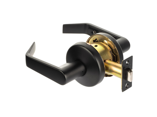 Austin Passage Lever Set, ADA, Light Duty, Flat Black ADA Compliant Passage Door Lever Lockset For Hallway Or Closet Use, Non-Locking, Light Duty...