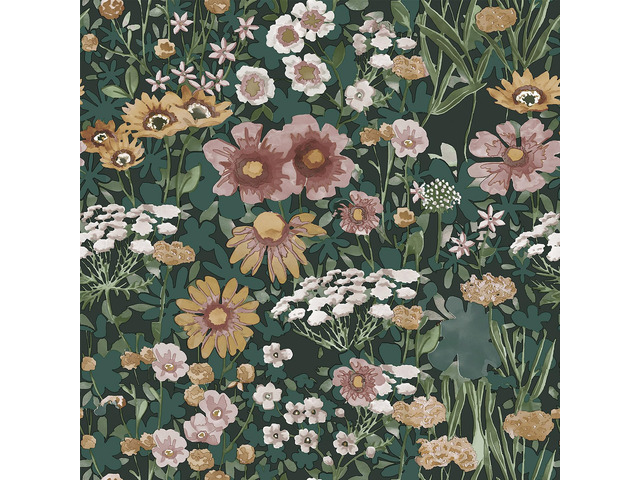 Vintage Floral Peel and Stick Wallpaper Boho Daisy Wallpaper 16.9inx393.7in Self Adhesive Floral Contact Paper for Bedroom Living Room Accent Wall...