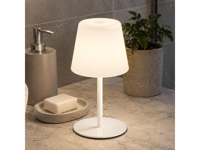 Shower Lamp Rechargeable Waterproof Lamp, Cordless Table Lamp for Bathroom 4000mAh Battery Operated, IP65 Spa-Like Shower Light, Vanity, Bathtub...