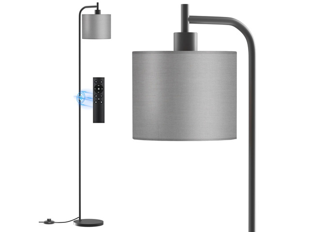 Floor Lamp for Living Room, Tall Standing Lamp with Linen Shade Dimmable with Remote Control, 3 Color Temperatures, 9W LED Bulb Included, Ideal for...