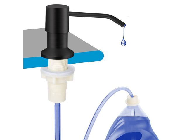 Dish Soap Dispenser for Kitchen Sink, Countertop Sink Soap Dispenser Water Pump with 47 No-Spill Extension Tube Kit Design for Kitchen Bathroom,...