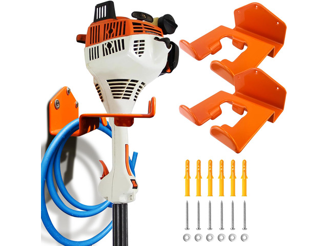 Weedeater Hanger, 2 Pack Weed Eater Hanger for Wall, Weed Wacker Holder Heavy Duty Weed Wacker Wall Storage Rack, Compatible with Stihl, Weed Eater...