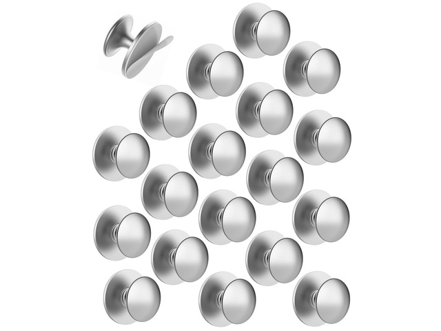 20 Pack Silver Self-Adhesive Cabinet Knobs, Self-Stick Hardware Kitchen Cabinet Handles, No-Punch Peel and Stick Drawer Knobs for Refrigerators,...