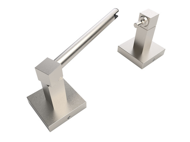 Brushed Nickel Toilet Paper Holder Wall Mount for Bathroom Dual-Post Pivoting Tissue Roll Holder with Square Base, Rustproof 304 Stainless Steel,...