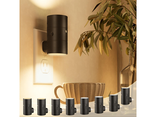 Night Lights Plug into Wall, Dimmable with 3 Color Modes & Auto On/Off Sensor, Ultra-Slim Nightlight for Hallway, Bathroom, Bedroom, Nursery,...