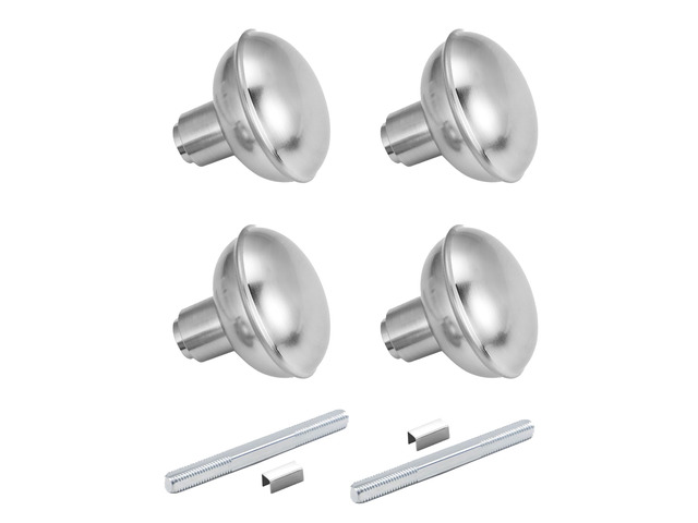 2 Pack Brushed Nickel Door Knob Set with Spindle, Old Style Door Knobs Replacement Set for Mortise Lock Interior Doors, Satin Nickel