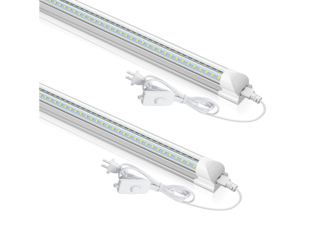 LED Shop Light 3FT, 34W 4760LM 6500K, V-Shape T8 LED Tube Lights Ceiling Shop Lights, Linkable Under Counter Light for Kitchen, Garage, Workbench,...