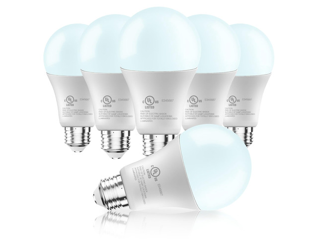 LED Light Bulbs, A19 5000K Daylight Light Bulbs 100 Watt Equivalent, 1500LM Bright White Light Bulbs, E26 Standard Base, Non-Dimmable, 15 Watt...