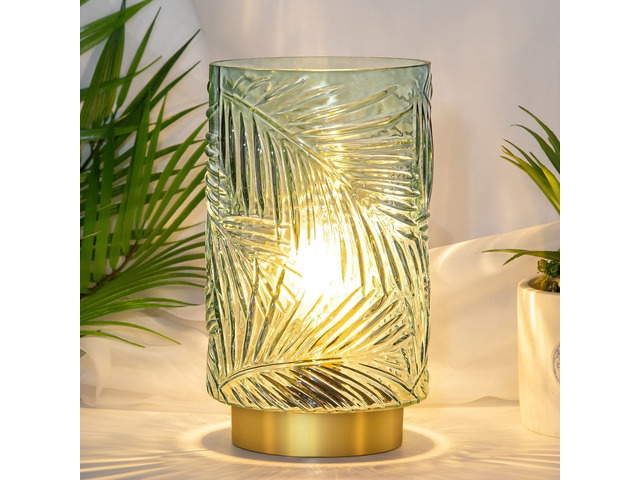 Battery Operated Lamp with Timer, Cordless Table Lamp Decorative Battery Powered Night Light, Wireless LED Accent Glass, for Living Room Bathroom...