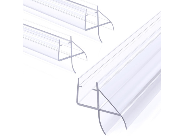 3 Pack 3/8'x 39' Frameless Shower Door Bottom Seal Shower Door Sweep for 3/8'' (10mm) Doors, Frameless Glass Shower Door Seal Strip Stop Shower...