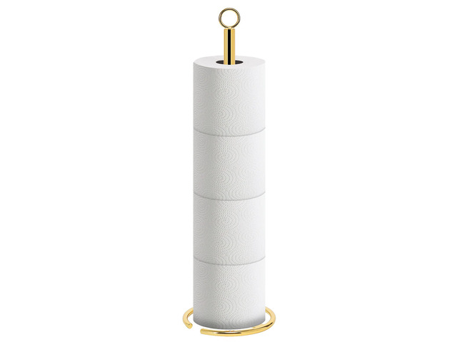 Bath Toilet Paper Holder Stand, Freestanding Tissue Paper Storage with Reserve, Space Toilet 4 Rolls Holder for Bathroom/Kitchen Countertop-All...