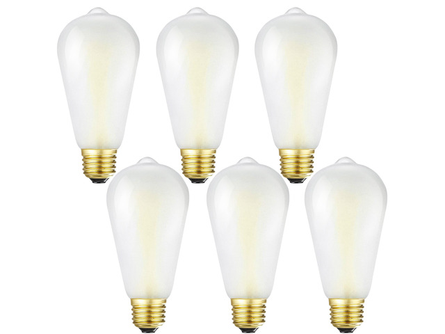 Frosted E26 Edison Bulbs 8W LED Bulb, Dimmable 3000K Soft White Light Bulb 8W Frosted Light Bulb Equal 75 watt Vintage Edison Bulb,ST58 Antique LED...