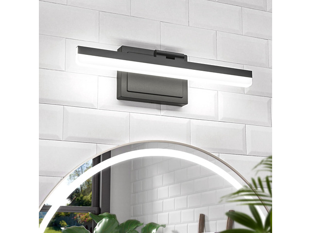 Modern Bathroom Vanity Light 15.7 inch, 20W Dimmable 5CCT Led Bathroom Light Fixture Over Mirror, Black Bar Vanity Light for Bathrooms Mirror...