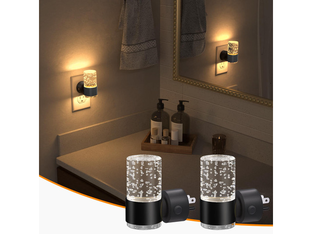 Night Light Plug into Wall, Dimmable Nights Lights with 3 CCT & 5 Brightness Levels, Slim Acrylic Plug in Night Light, Auto Dusk to Dawn Sensor for...