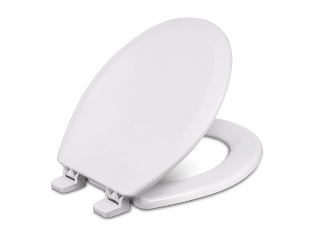 Round Toilet Seat, Wood Core/Plastic Finish, Crane Plastic Finish, 700-301