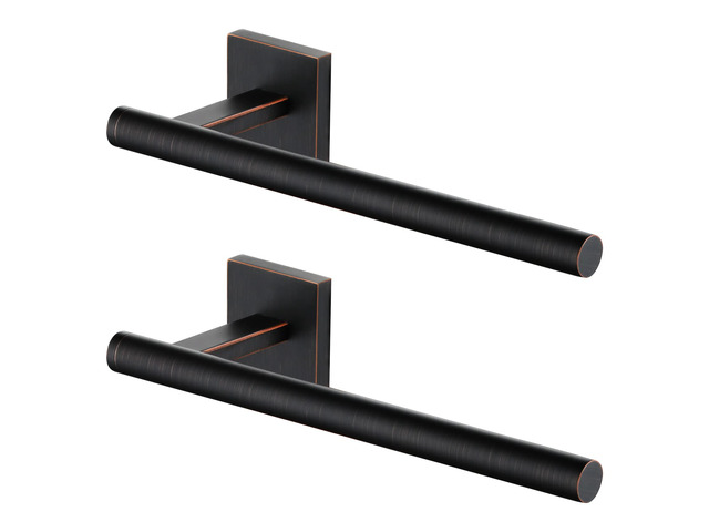 Bathroom Towel Bar Hand Towel Holders Wall Mount Toilet Kitchen Cabinet Paper Holder Stainless Steel Bath Accessories Oil Rubbed Bronze 2 Pack,...