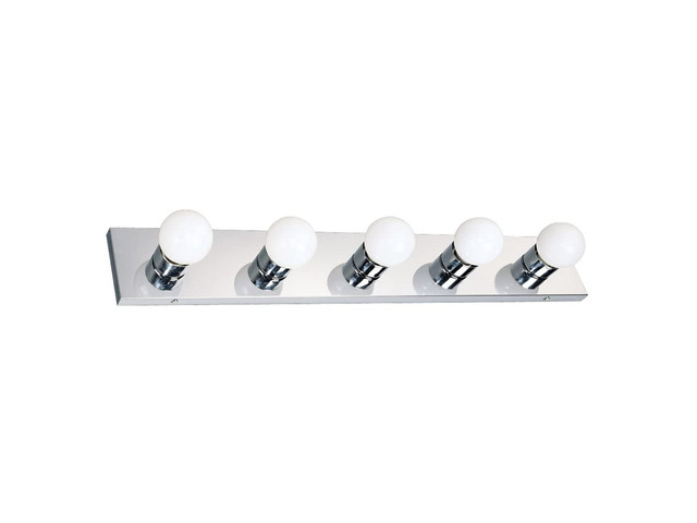 509653 5-Light Vanity Strip Light Contemporary Dimmable for Bathroom, Bedroom, Makeup Vanity, Polished Chrome