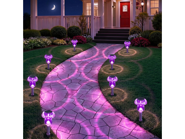 Solar Lights Outdoor, 16 Pack Mushroom Lights Outside Waterproof, Solar Powered LED Lighting for Garden, Yard, Landscape, Path, Pathway, Lawn,...