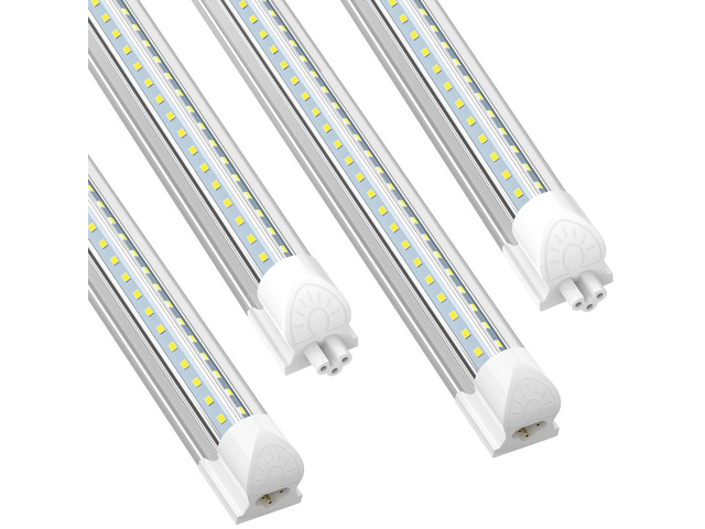 LED Shop Lights 2FT, 22W 3300LM 6000K Cool White, V-Shape Linkable T8 Tube Light Fixtures, Utility Shop Lights, 2 Foot Cabinet Lighting for...