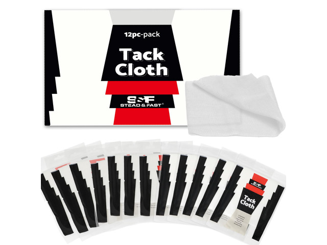 Tack Cloths, White, 12 Pack, for Auto Painting 18 x 36 in, 100% cotton, wax and silicone free, anti-static, lint free, removes dust, for...